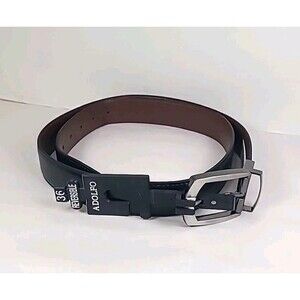 NEW Adolfo Black/Brown Reversible Size 36 Mens Leather Belt